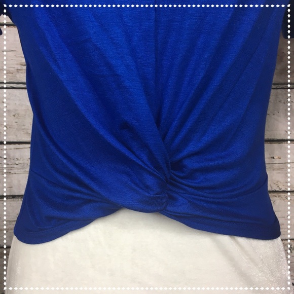 Small Royal Blue Twist Crop Top Last One! - Picture 3 of 8